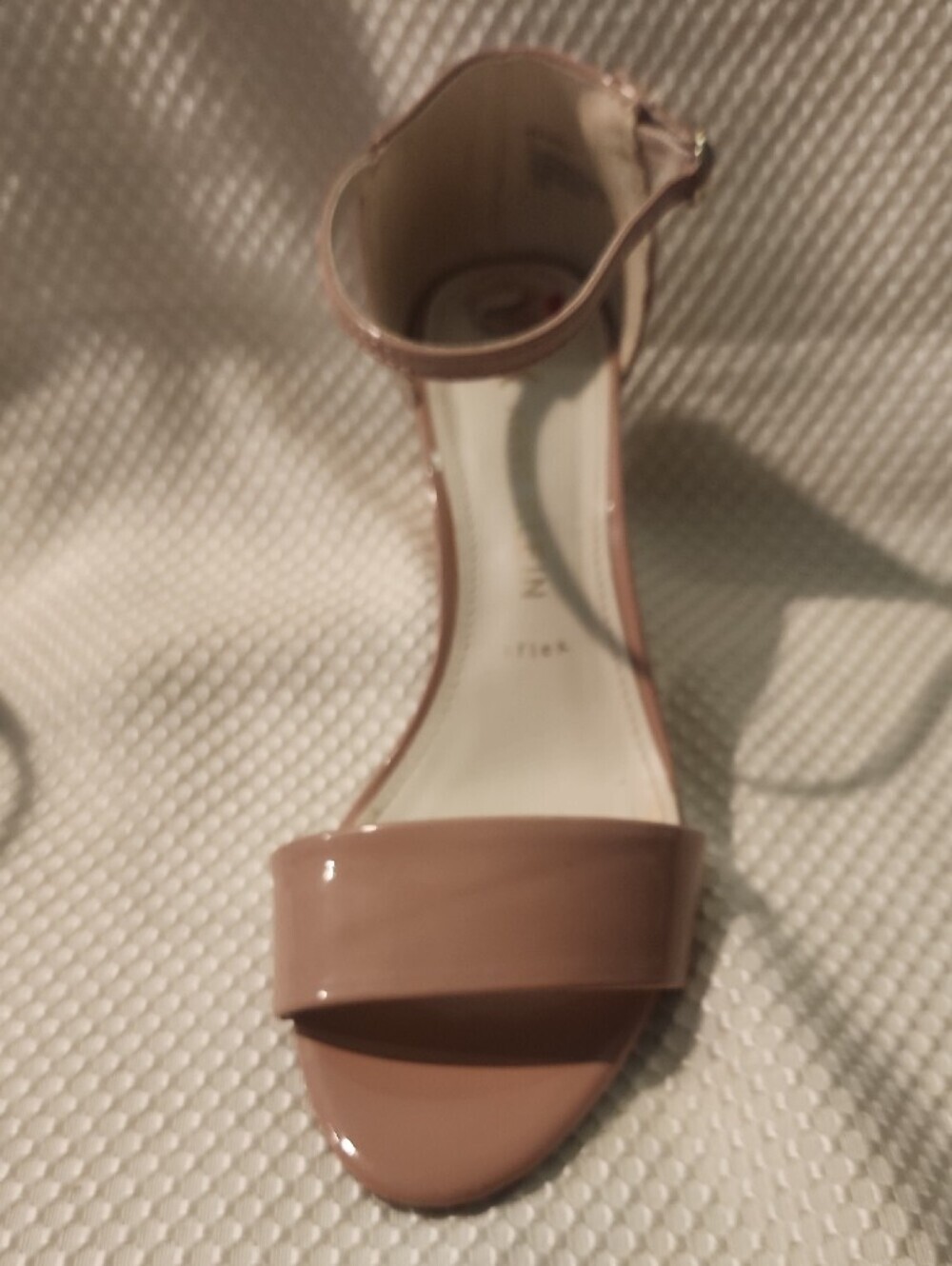 Anne Klein Blush Patent Ankle-Strap Block Heels - Picture 10 of 15